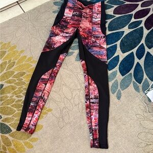 Pink & Black Printed Athletic Leggings by lululemon